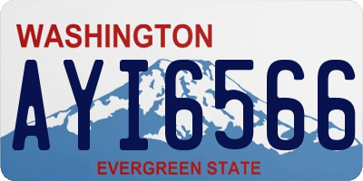 WA license plate AYI6566