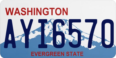 WA license plate AYI6570