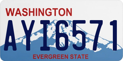 WA license plate AYI6571
