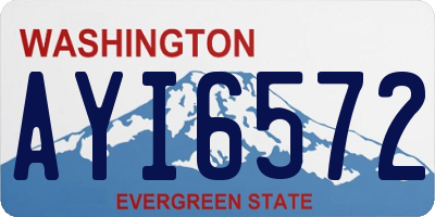 WA license plate AYI6572
