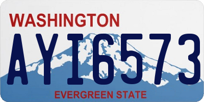 WA license plate AYI6573