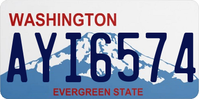 WA license plate AYI6574