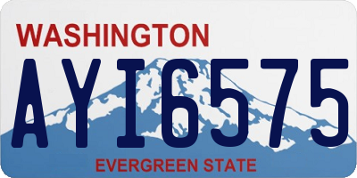 WA license plate AYI6575