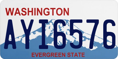 WA license plate AYI6576