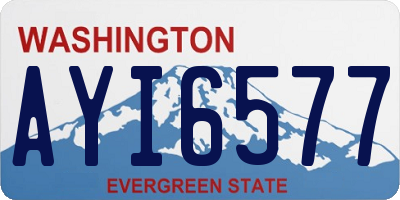 WA license plate AYI6577
