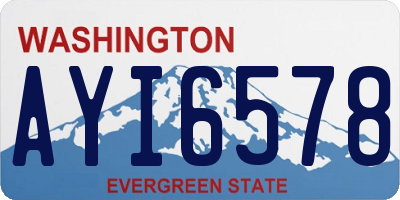 WA license plate AYI6578