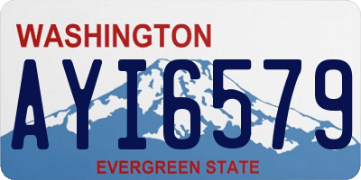 WA license plate AYI6579