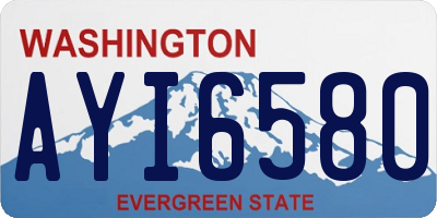 WA license plate AYI6580