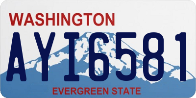 WA license plate AYI6581