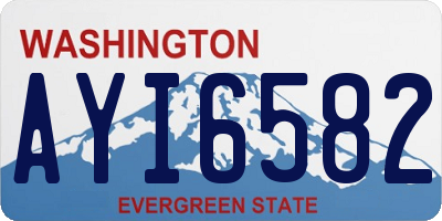 WA license plate AYI6582