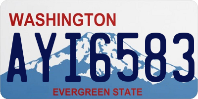 WA license plate AYI6583
