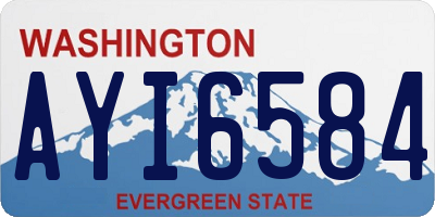 WA license plate AYI6584