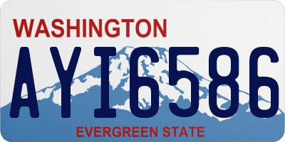 WA license plate AYI6586
