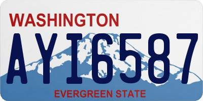 WA license plate AYI6587