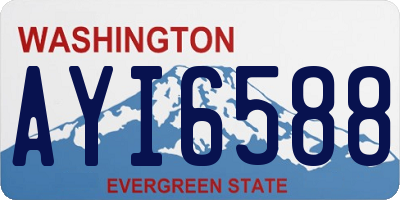 WA license plate AYI6588