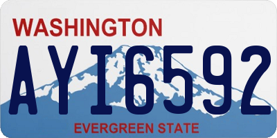 WA license plate AYI6592