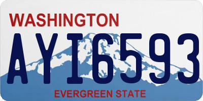 WA license plate AYI6593