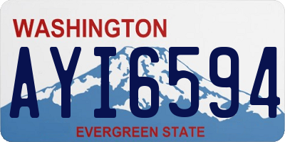 WA license plate AYI6594