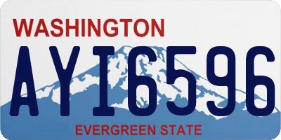 WA license plate AYI6596