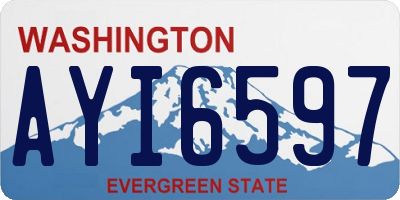 WA license plate AYI6597
