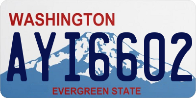 WA license plate AYI6602