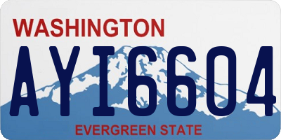 WA license plate AYI6604