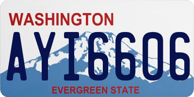 WA license plate AYI6606
