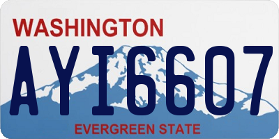WA license plate AYI6607