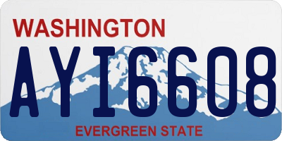 WA license plate AYI6608