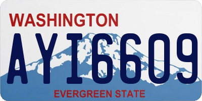 WA license plate AYI6609