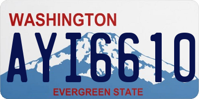 WA license plate AYI6610