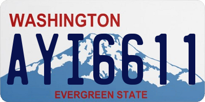 WA license plate AYI6611