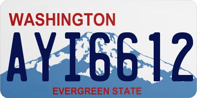 WA license plate AYI6612