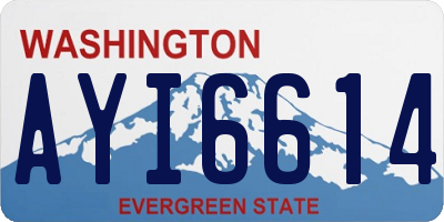 WA license plate AYI6614