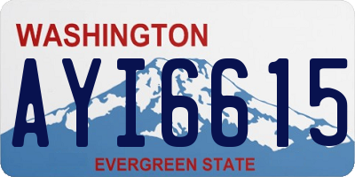 WA license plate AYI6615