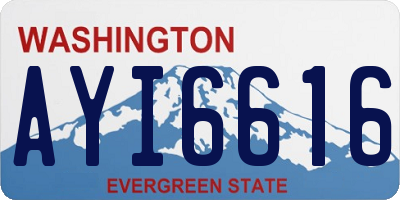WA license plate AYI6616