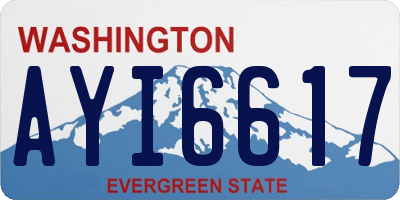 WA license plate AYI6617