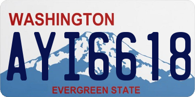 WA license plate AYI6618