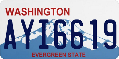 WA license plate AYI6619