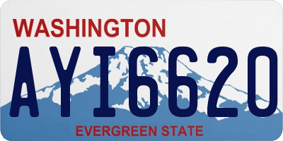 WA license plate AYI6620