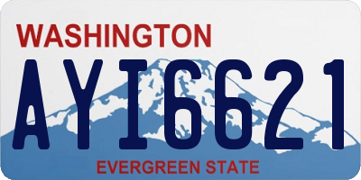 WA license plate AYI6621
