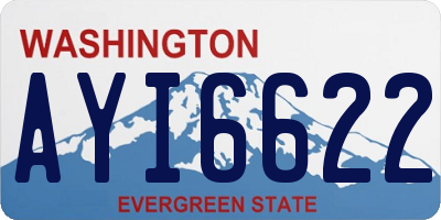 WA license plate AYI6622