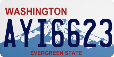 WA license plate AYI6623