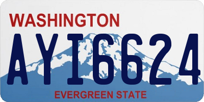 WA license plate AYI6624
