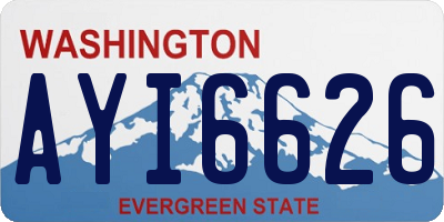 WA license plate AYI6626