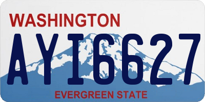 WA license plate AYI6627