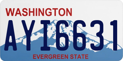 WA license plate AYI6631