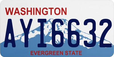 WA license plate AYI6632