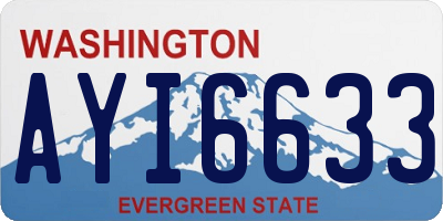WA license plate AYI6633