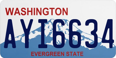 WA license plate AYI6634